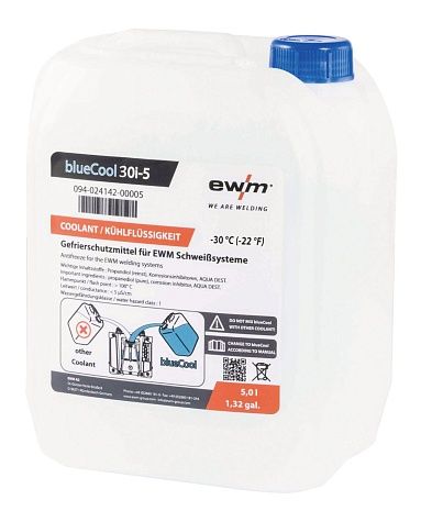 охлаждающая жидкость ewm bluecool-30, 5л (094-024142-00005) в магазине Евротек Охлаждающая жидкость EWM BLUECOOL-30, 5л (094-024142-00005)