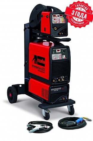 Сварочный полуавтомат Telwin INVERPULSE 625 R.A. MIG-TIG-MMA (815500) + тележка