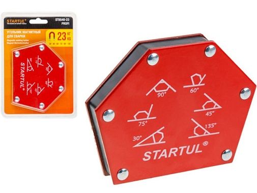 Угольник магнитный для сварки STARTUL PROFI ST8540-23 (23кг, струбцина магнитная)